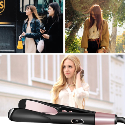 Black dual-purpose hair straightener, supplier photograph