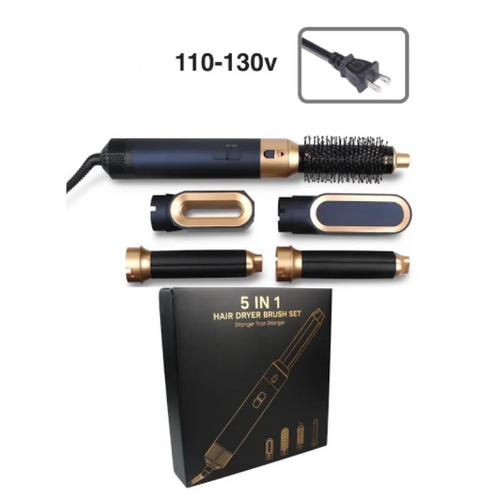 Five-in-one air styling kit with its color box and supplier-listed 110–130V US plug